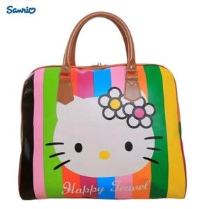 Sanrio Multicolor Hello Kitty Women's Travel Bag Shoulder Purse PU Leather‎